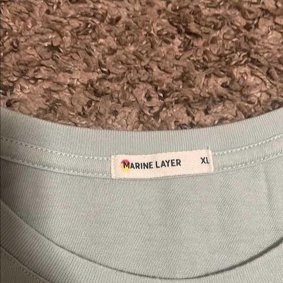 Marine Layer Stripe Green/Antique White Crewneck Tee - Picture 5 of 8